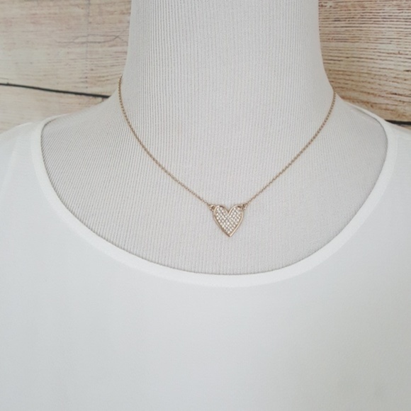 New Vince Camuto Pave Heart Pendant - Picture 3 of 7
